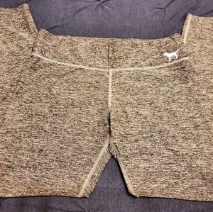 Pink yoga medium heathered gray mid rise yoga pants